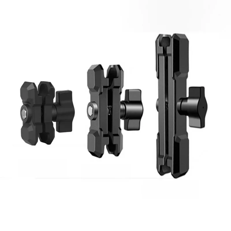 AliExpress DIXSG Aluminum Double Socket Extension Arm 1 Inch Ball Head Base Adapter For GoPro Accessories Insta360 Bike Motorcycle Bracket Holder