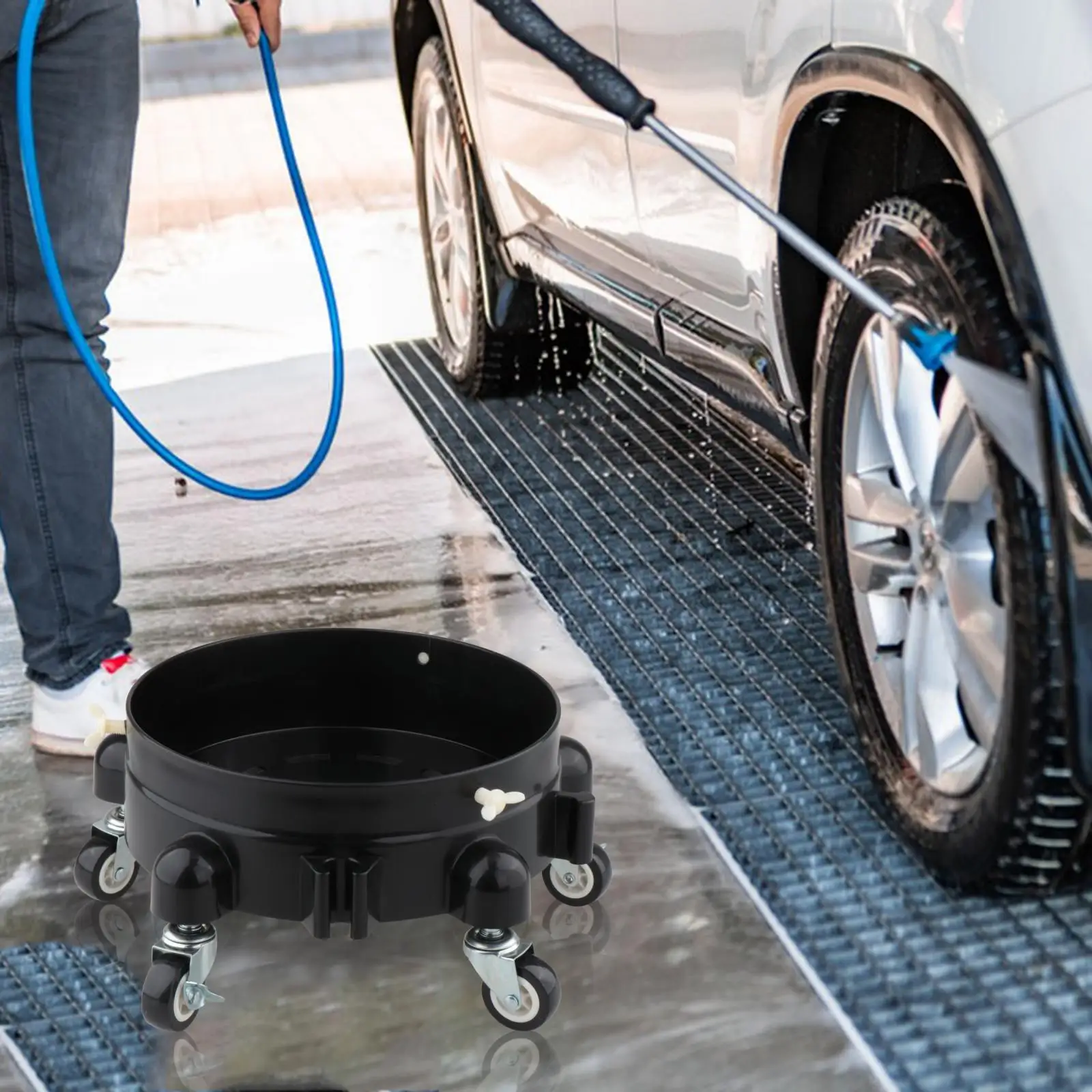 

Многофункциональная подставка Rolling Bucket Dolly для мойки автомобилей, Rolling Bucket Dolly с 360° ° Поворотные ролики ПП