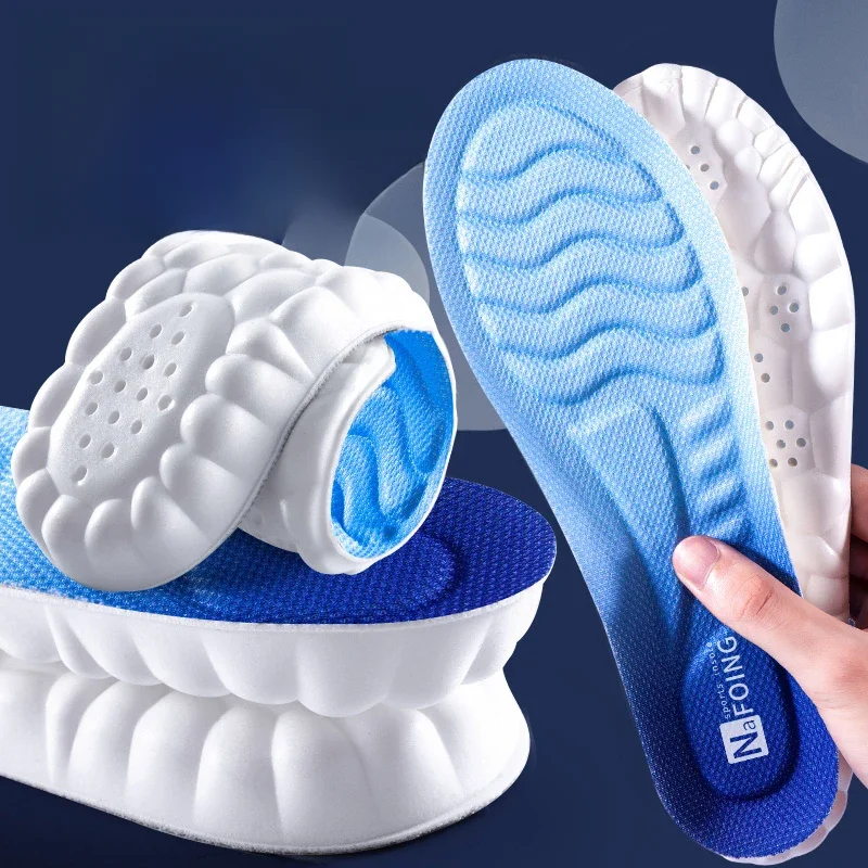 4D Cloud Technology Sportinlegzolen voor schoenen PU-zool Zacht ademend Schokabsorptiekussen Hardlopen Orthopedische zorginlegzolen - afbeelding 2
