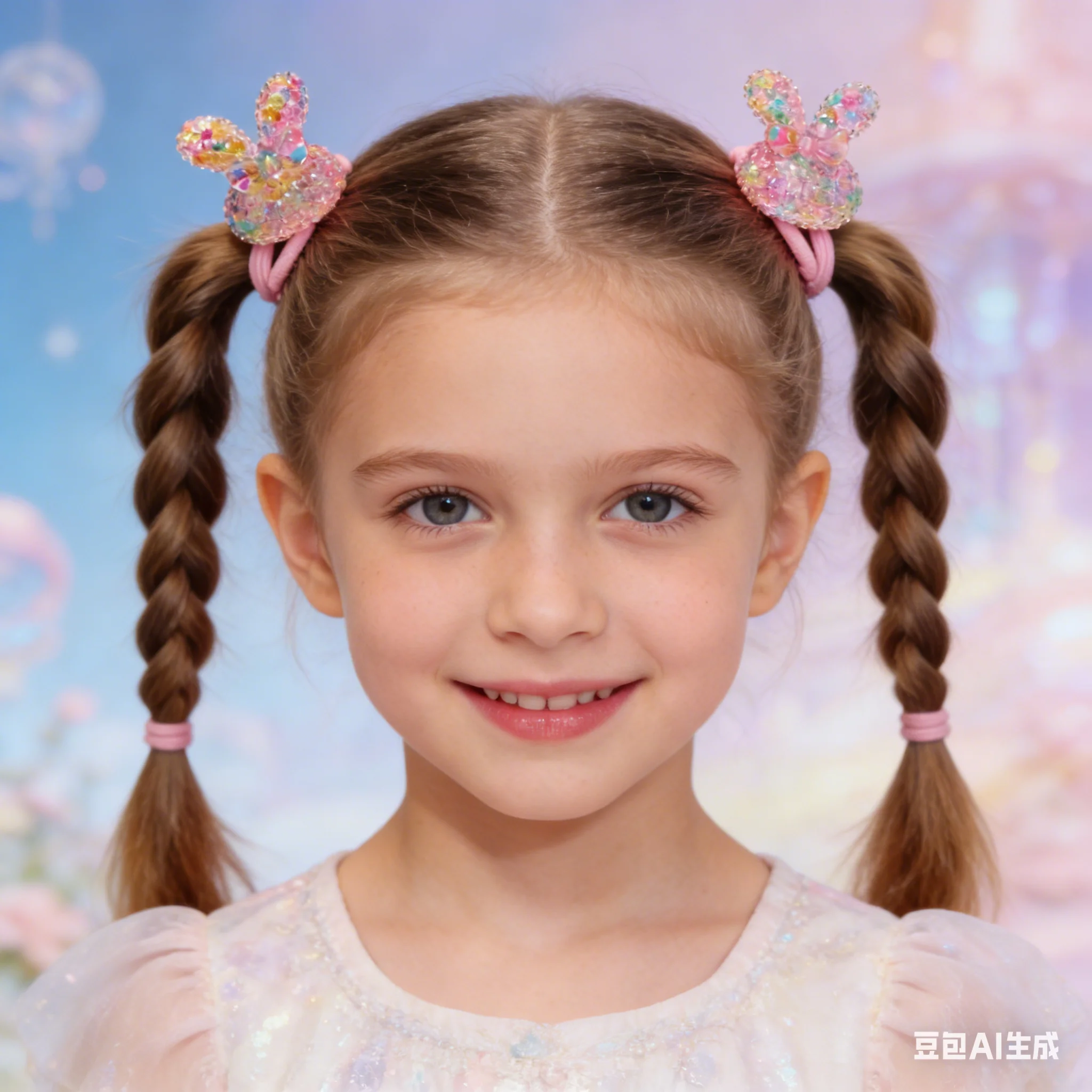 

2PCS Cartoon Colorful Hair Bands for Girls Elastic Hair Ties Princess Kids Hair Accessories Baby Headwear