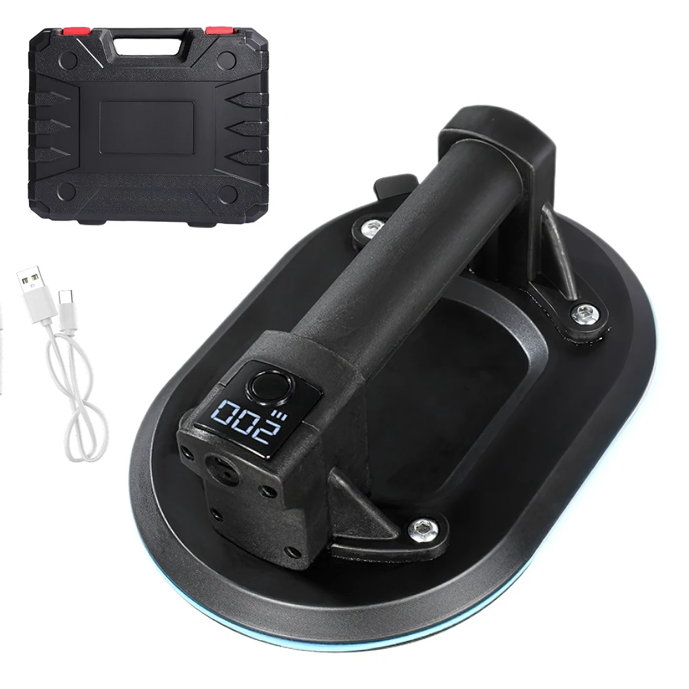 1/2PCS Industriële kwaliteit vacuüm elektrische zuignaplifter 300KG laadvermogen voor graniettegels glas met digitaal display Heavy Duty 3600mAh batterij