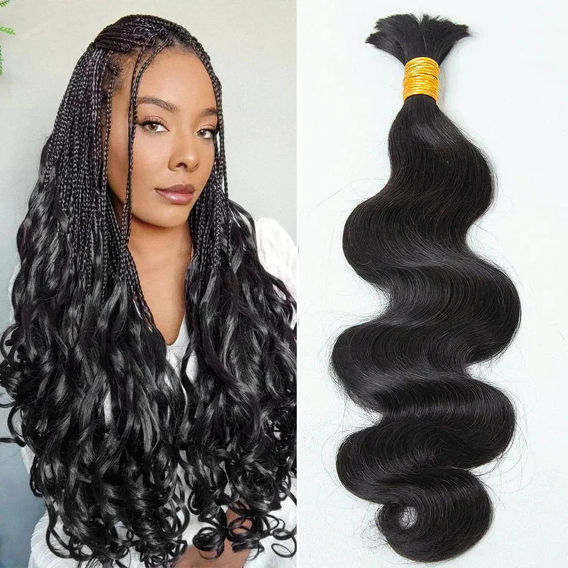 

Body Wave Bulk Human Hair For Braiding Braiding Hair 1/2/3 Bundles No Weft Braiding Hair For Boho Braids Brazilian Human Hair