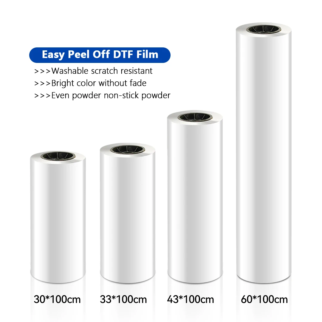 DTF-Folie, leicht abziehbar, DTF-Transferfolie, Premium-Folie für dunkle und helle Stoffe, doppelseitiges PET-Transferpapier mit mattem Finish