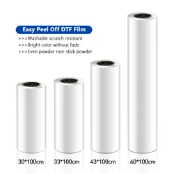 DTF Film Easy Peel Off DTF Transfer Film Premium Film for Dark and Light Fabric Double-Sided Matte Finish PET Transfer Paper