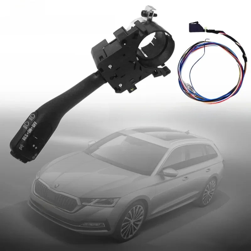 Przełącznik tempomatu i świateł do VW Jetta Golf Beetle Sharan Passat B5 Skoda Fabia Octavia Seat Leon Audi A3 8L0953513J — 2