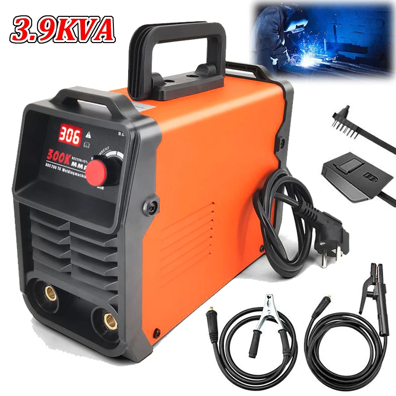 3.9KVA Electric Welding Machine 300K-MMA 220V Digital Display Portable invert Arc Welder With Electrode holding for DIY Welding