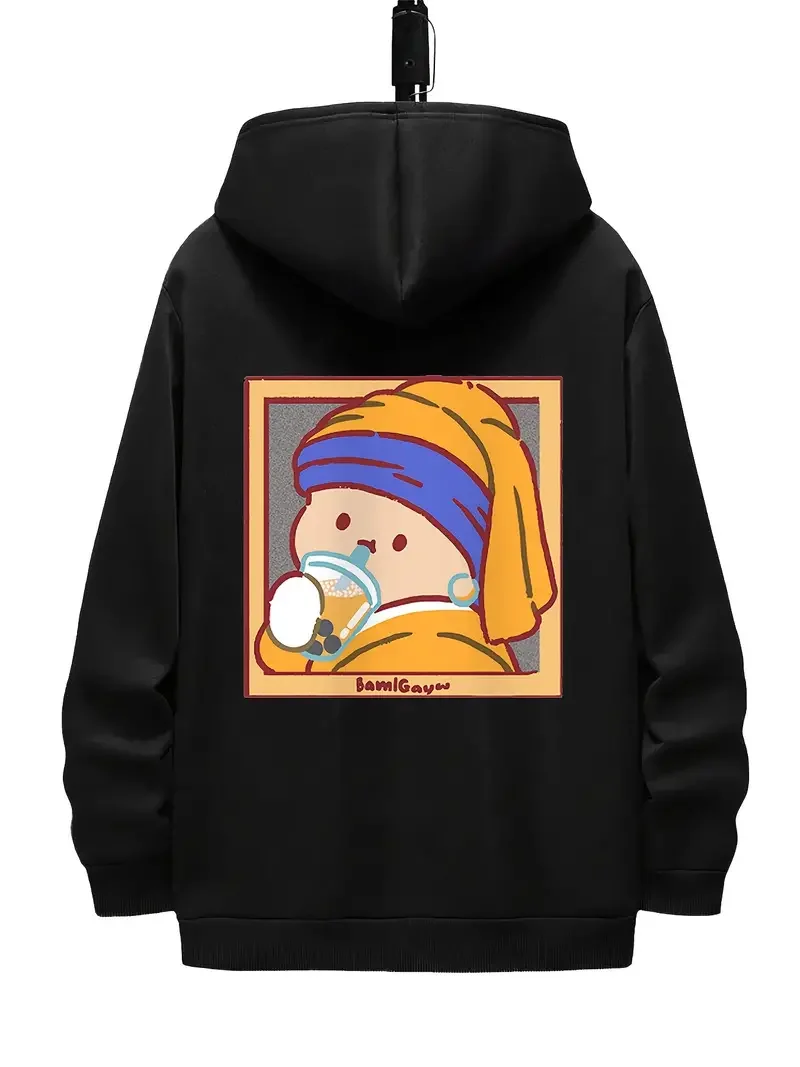 

2024 Men's high-quality cotton breathable hoodie, y2k element creative printed street sweatshirt, men's soft casual sweatshirt