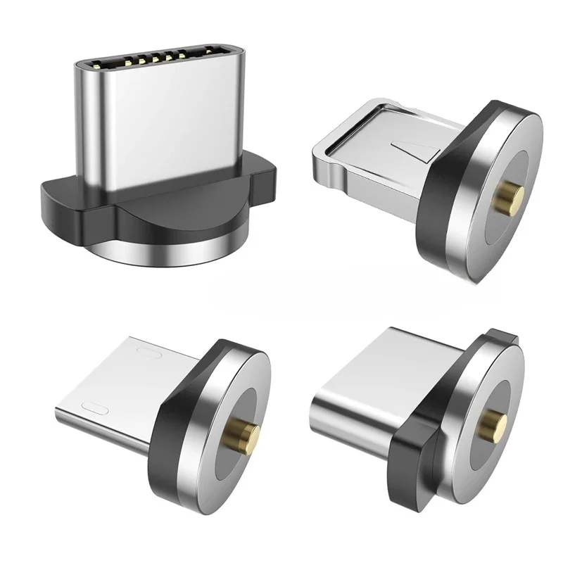 Adaptateur de câble de chargement à tête magnétique, pour iPhone IOS Android, prise de câble magnétique de Type C, fiches Micro USB C, prise de chargeur magnétique
