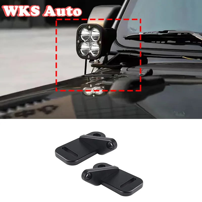 For 2018-2022 Jeep Wrangler JL 4x4 Accessories Offroad 2pcs Driving Light Front Cowl A Pillar Work Light Mounting Bracket