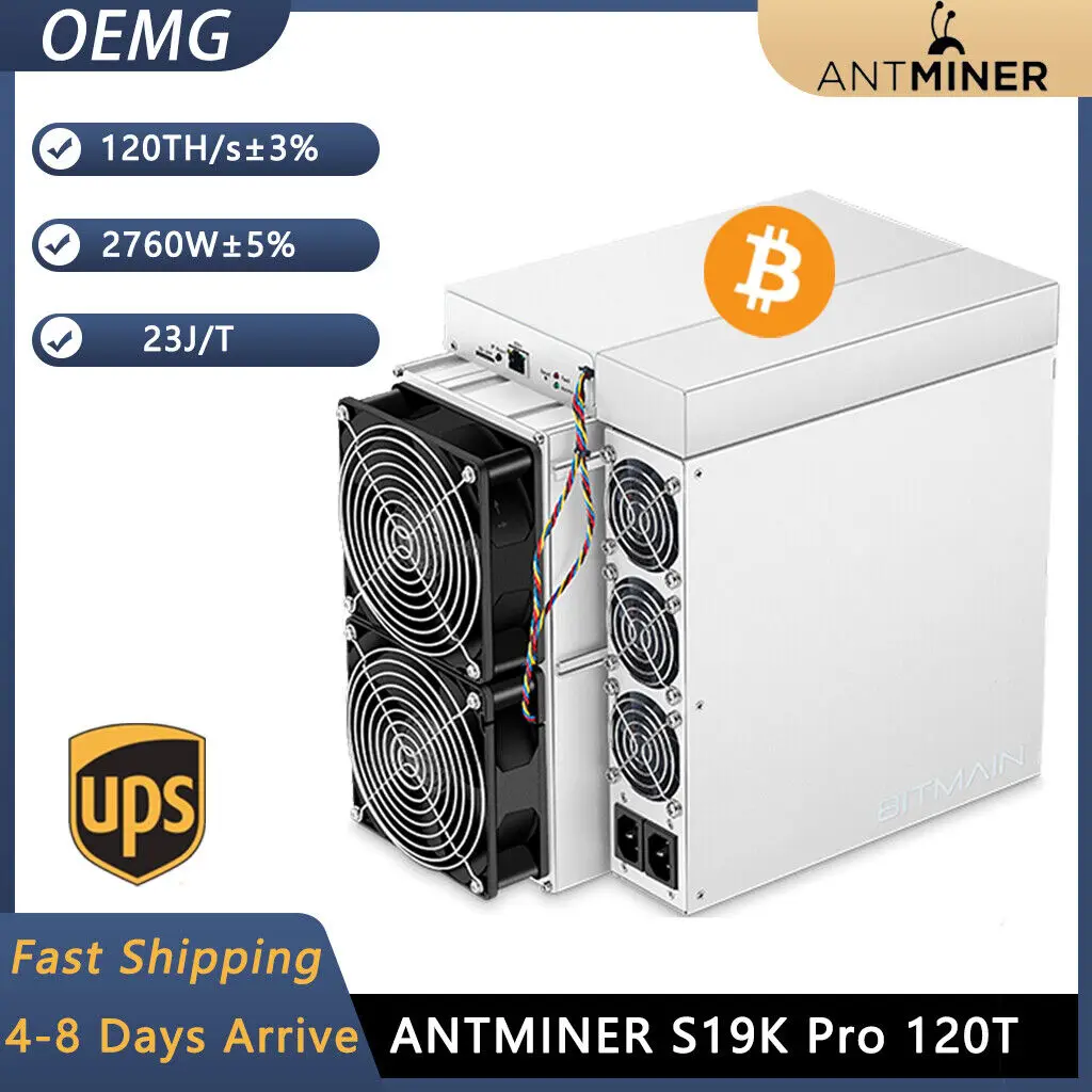 Купите сейчас, новинка, купите 3 и получите 2 бесплатно, Antminer S19k pro 120Th 2760 Вт, Asic Miner Bitmain, криптовалюты, Майнер BTC