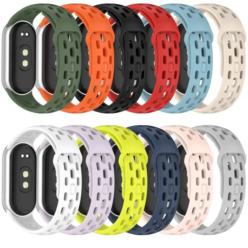 Silicone Strap for Xiaomi Mi Band11 10 Sports Smart Bracelet Wristband for Mi Band 9 8 NFC Replacement WatchBand Accessories