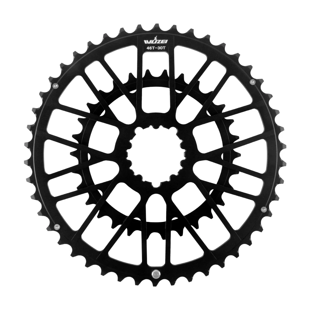 AliExpress WUZEI 3 Bolt  2X8/9/10/11/12S 46/30T 48/32T 50/34T 52/36T 53/39T Road Bike Chainring 2X11/12V Folding Gravel Chainwheel Crown