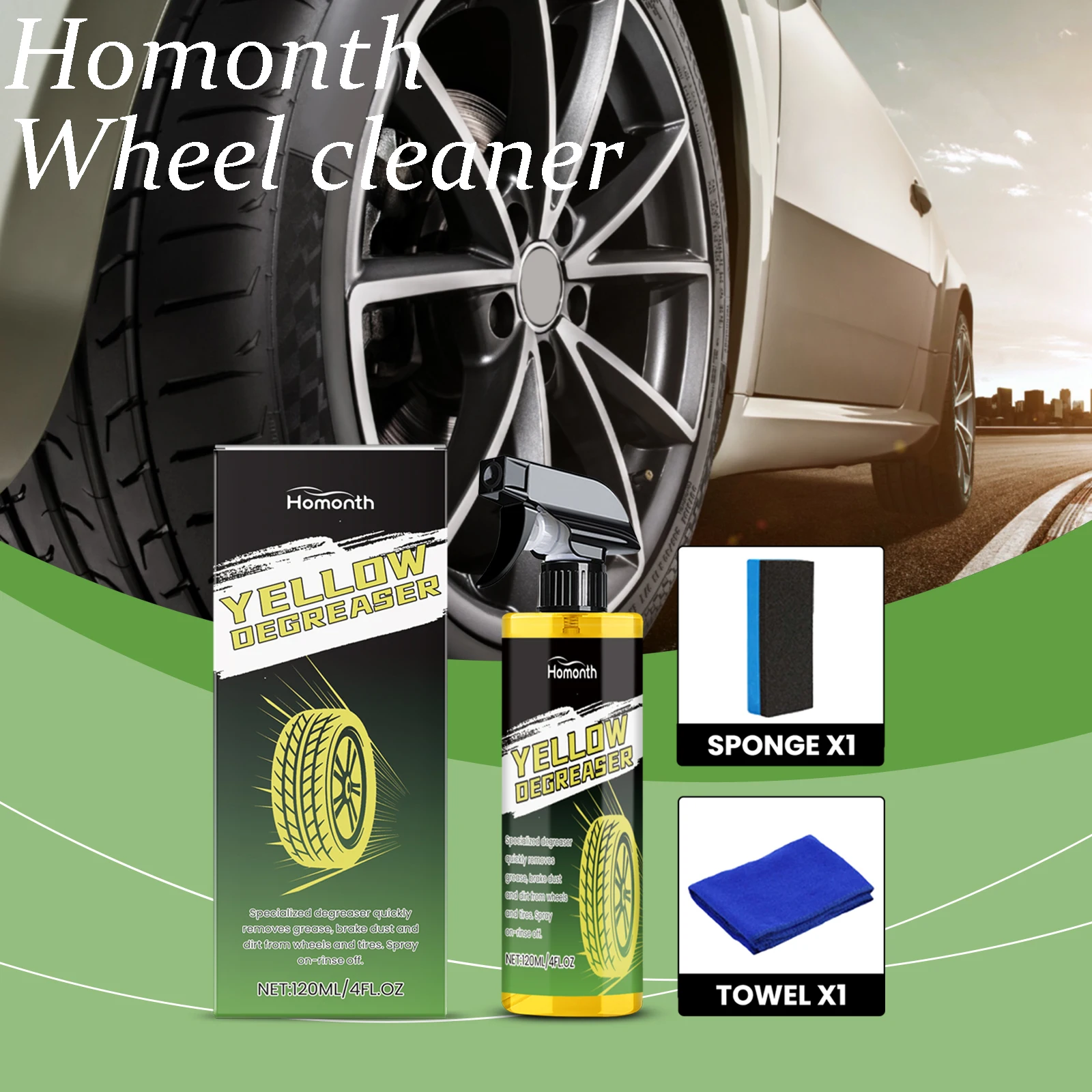 

Homonth спрей для обезжиривания автомобильных колес, чистящие грязи, полировка металла, восстановление оригинального глянцевого разглаживания, пылезащитного очистителя автомобильных шин
