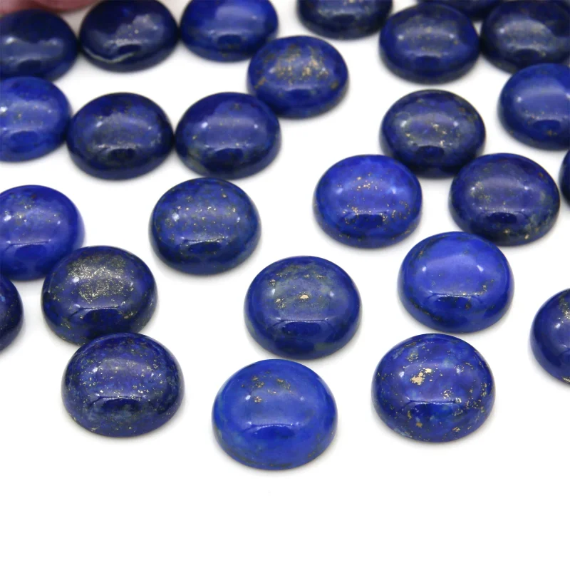 5pcs Lapis Lazuli Cabochon Cab Round Shape Genuine Natural Stone Dome  3-16mm Jewelry Making Craft For DIY  Ring Earings Pendant