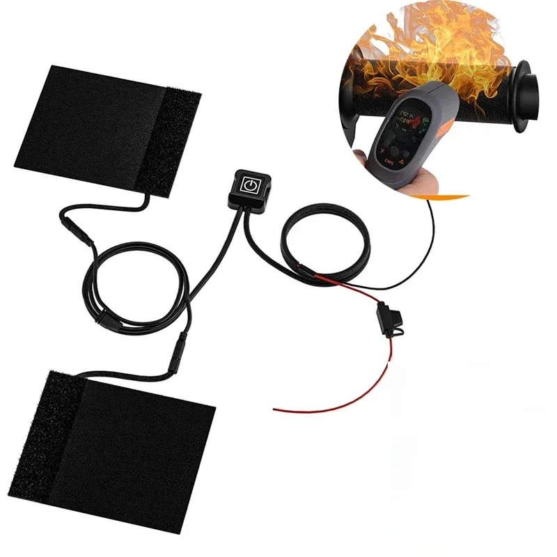 AliExpress 12V 3-Gear Motorcycle Heated Hand Grips Waterproof Thermal E-bike ATV Handlebar Heater Warmer Kit Motorcycle Accessories