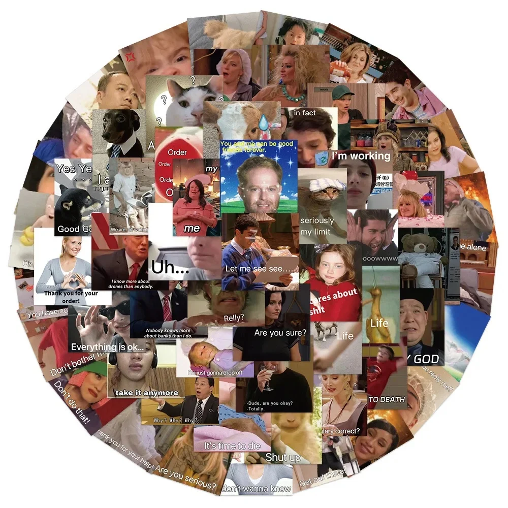 AliExpress GOGOTU 10/30/60PCS Funny Figure Meme Stickers Waterproof Decoration Luggage Laptop Phone Car Bike Skateboard Decals Graffiti Kids Toy