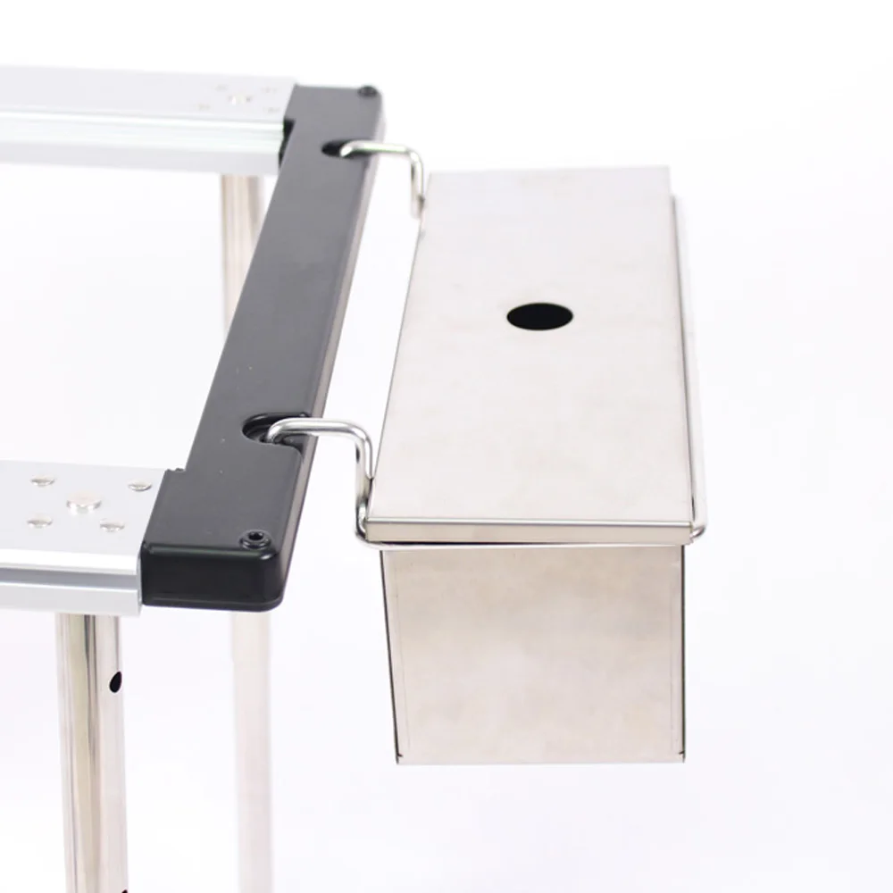 Modvant Igt لوحة علوية 1 وحدة 0.5 رف من الفولاذ المقاوم للصدأ باللون الأسود وحدة واحدة نصف طاولة تخييم