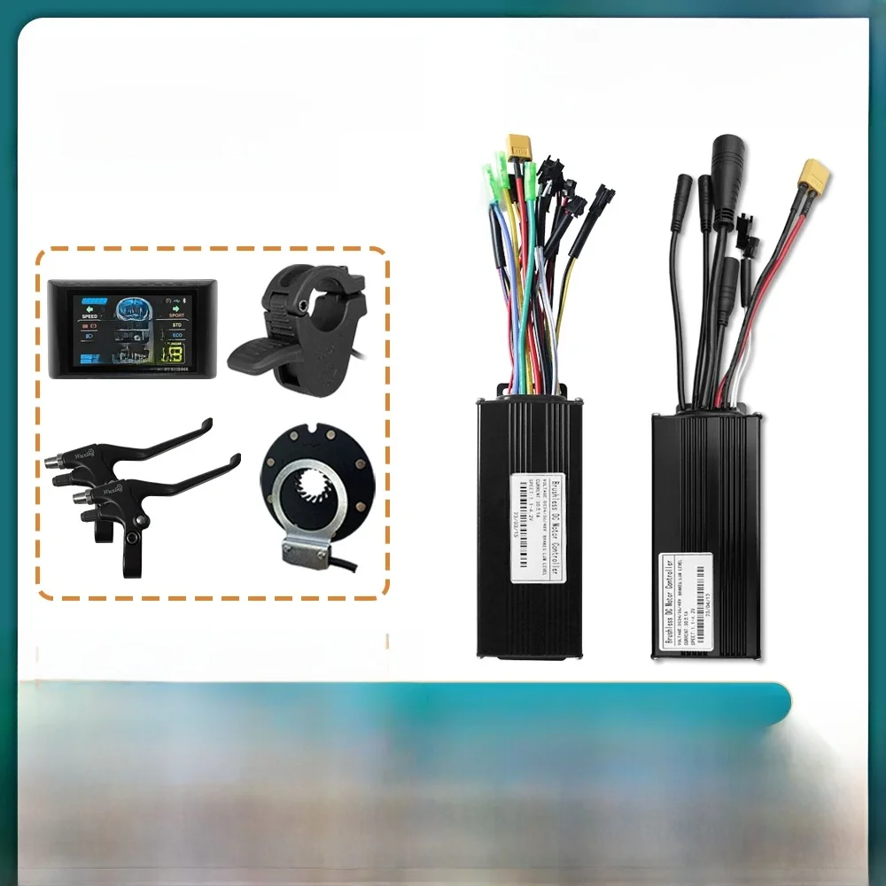 AliExpress RICETOO E-Bike 36V 48V 17A 26A 30A 40A 60A Three-Mode Sine Wave Controller SM/WP Plug with S966 color display for 250W-3000W Motor kit