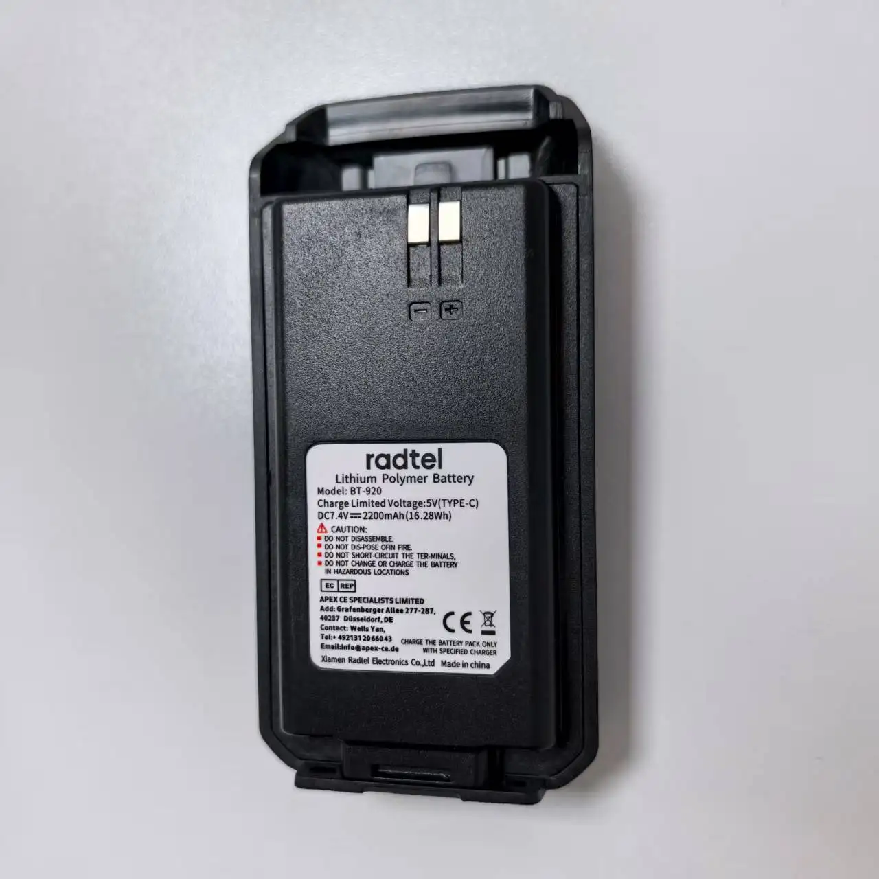 トランシーバー リチウムイオン バッテリー パック 2200mAh Radtel RT
