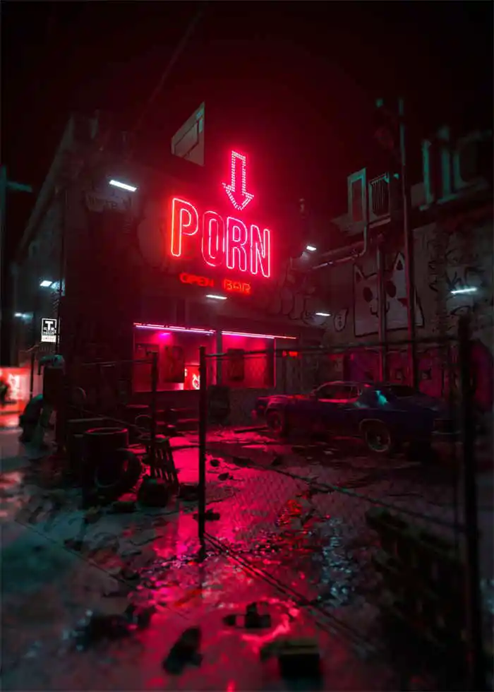 ملصقات مناظر طبيعية لمدينة نيون ليلية ، سيارة سيبربنك كلاسيكية ، لوحة جمالية ، طباعة قماش ، فن منزلي ، صور ديكور حائط ، 80 ثانية