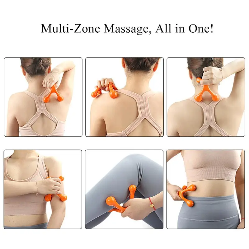 Massaggiatore per il corpo portatile massaggiatore a punto di innesco a 4 punti per spalle collo digitopressione per la schiena rilassamento muscolare massaggio a forma di arco