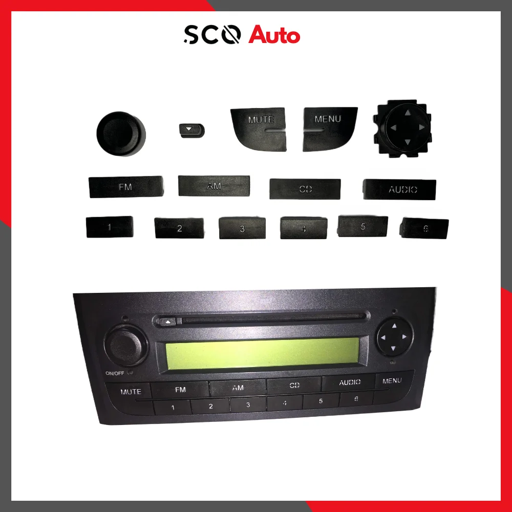 Radio Buttons for Fiat Punto for Grande Punto for Fiorino for Qubo for Peugeot Bipper for Citroen Nemo Black Radio Renovation