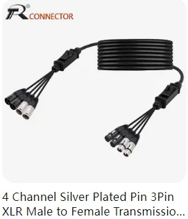 RJ45 CAT5 mit abgeschirmtem 4-Kanal-3-Pin-XLR-Stecker/Buchse, Multi-Netzwerk-Empfängerkabel für Bühnenaufnahmestudio – Detail 7