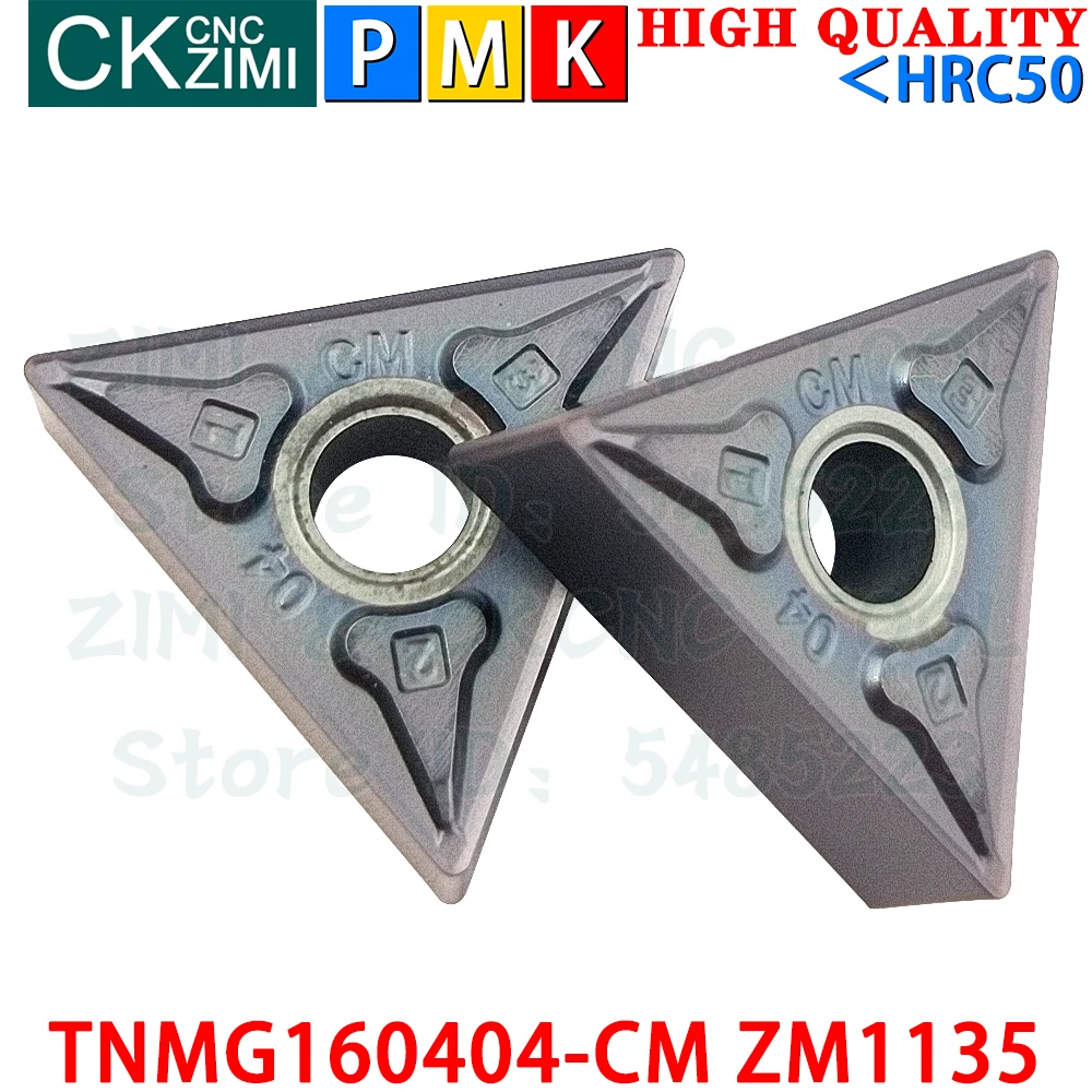 TNMG160404-CM ZM1135 TNMG 160404 CM ZM1135 Inserções de Metal Duro Ferramentas de Inserção de Torneamento Externo TNMG Torno mecânico de metal CNC Ferramentas de corte para torneamento