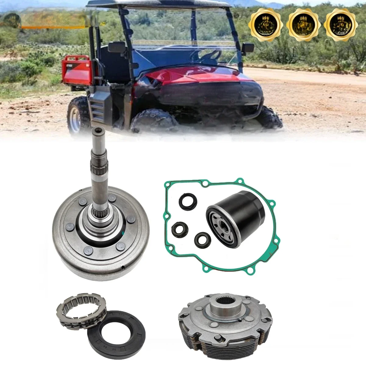 Mokre sprzęgło zestaw do przebudowy dla HISUN 500 700 ATV UTV MSU HiSUN Massimo Menards Supermach Bennche 21230-004-0000,21210-0000 — zdjęcie 2