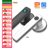 RAYKUBE M5 Tuya BLE Smart Fingerprint Door Lock Electronic Lock with Password/Key/Tuya APP Unlock Passage Mode For Bedroom