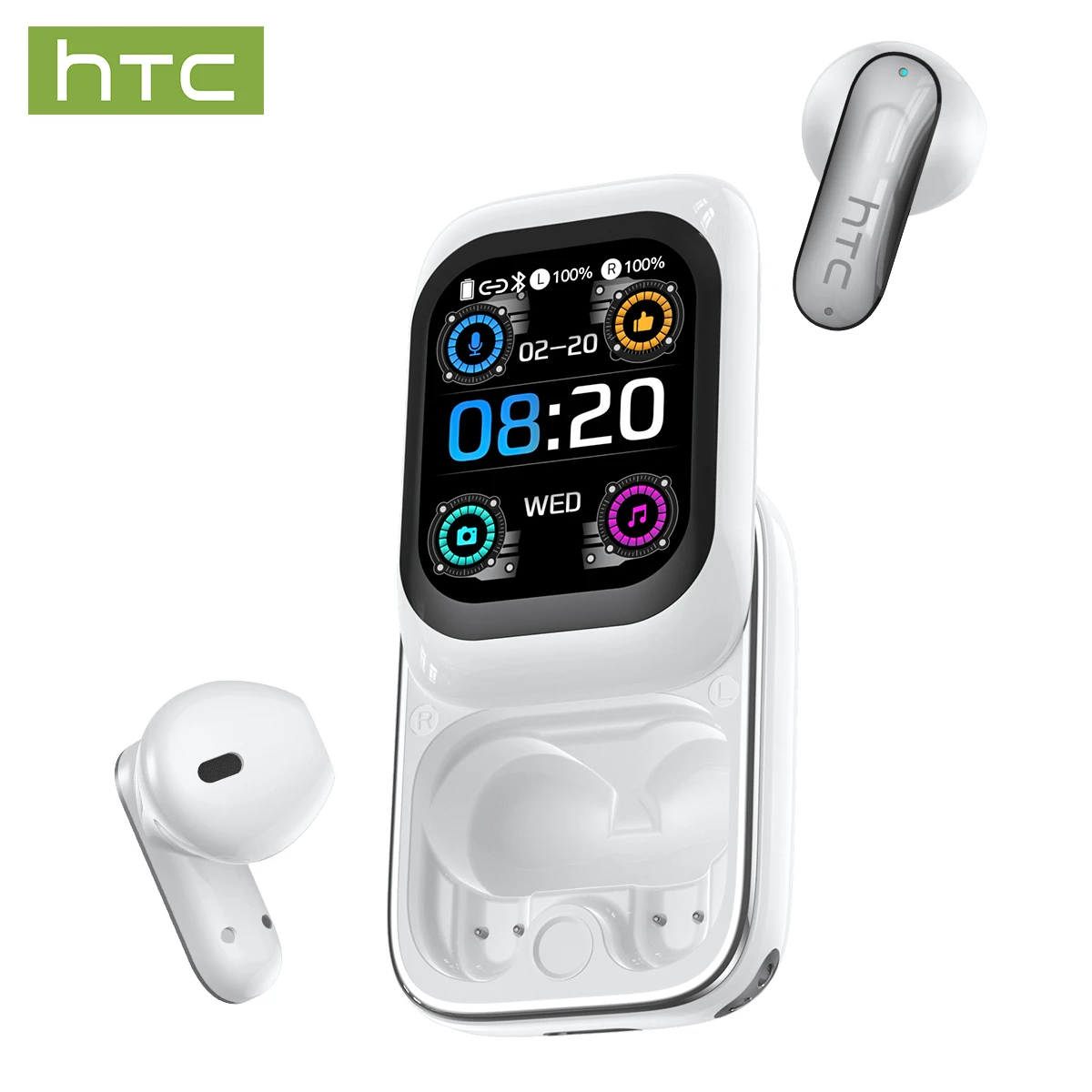 NE48 Kabellose Bluetooth-Ohrhörer mit KI-Übersetzung für über 150 Sprachen – In-Ear-Kopfhörer mit HD-LCD-Display, 50 Stunden Wiedergabezeit, erstklassiger akustischer Abstimmung und intelligenter