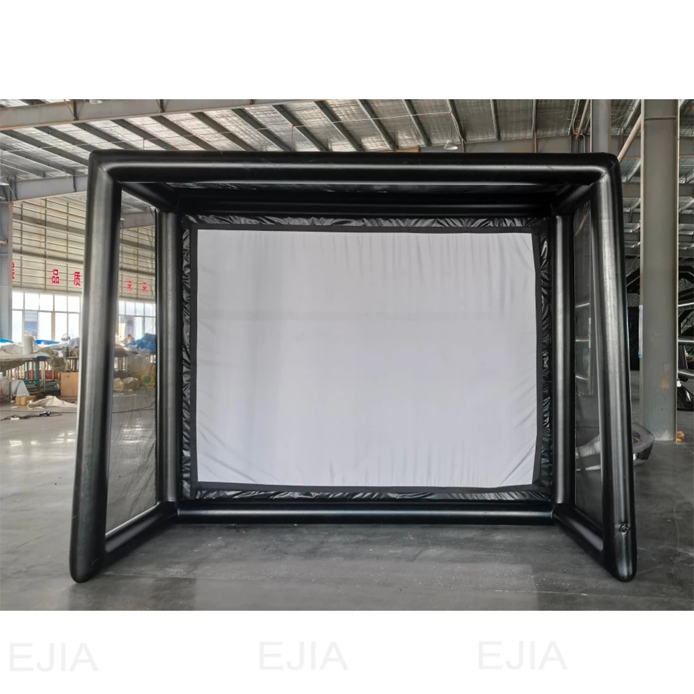Upgraded Version 11.5*9.5FT Inflatable Golf Simulator Enclosure with Upgraded Impact Screen FOr for Home Outdoor Golf Setup