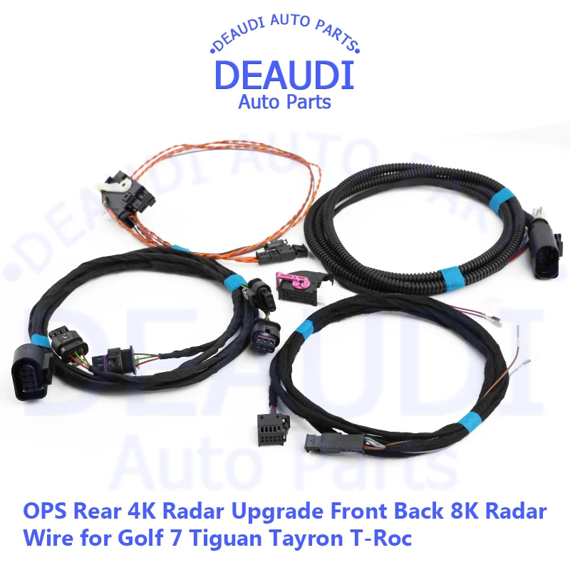 Original OPS Rear 4K radar upgrade Front back 8K radar harness PDC wiring harness For VW Golf 7 Lamando G7 Tiguan Tayron T-Roc