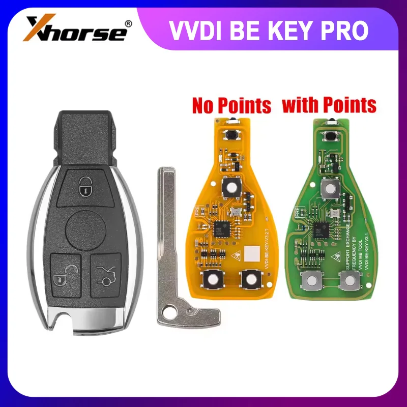 

1pcs Xhorse VVDI BE Key Pro Improved Version For Benz Smart Key Shell 3 Buttons 4 Buttons XNBZ01EN XNBZT1GL for VVDI MB Tool