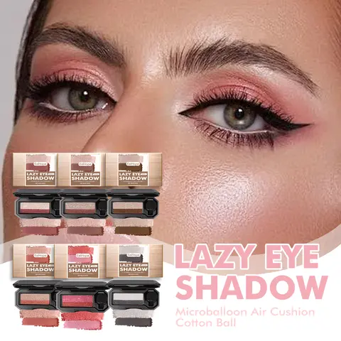 EELHOPE Lazy Eye Shadow Quick Makeup Easy Coloring Waterproof Sweatproof Matte Women Lasting Beauty Two Color Eye Shadow Tray