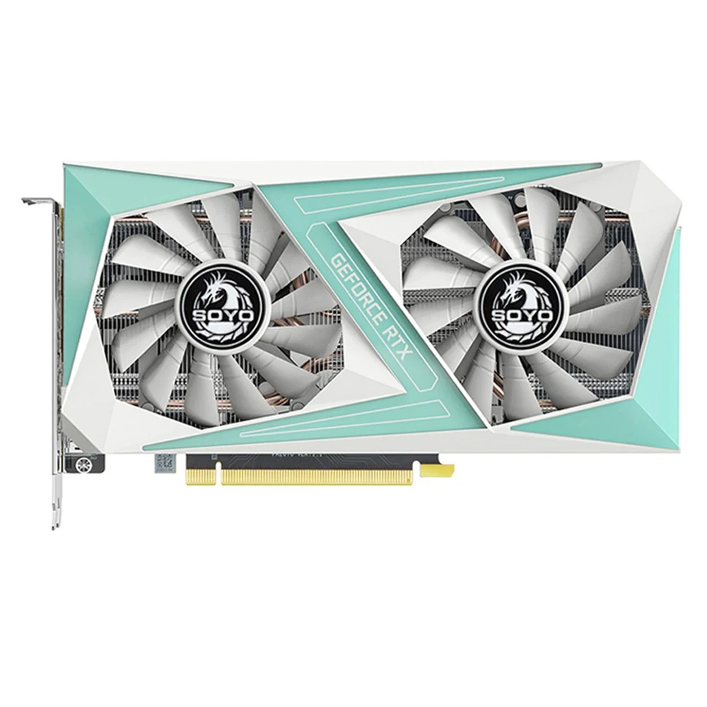 Usato SOYO NVIDIA GeForce RTX 2060 SUPER 2060 6G scheda grafica PCIE 3.0x16 256Bit Ray Tracing scheda Video di gioco nuova scheda GPU