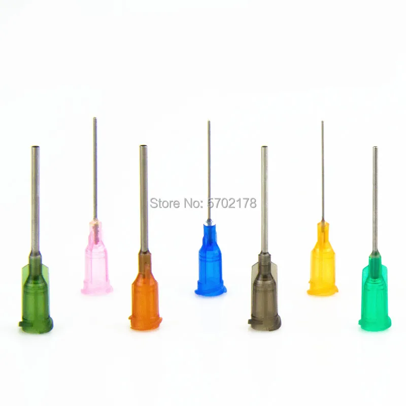 

50Pcs Dispensing Needles 1 Inch Plastic Precision Dispensing Supplies Plastic Seat Screw Needle 14-27G