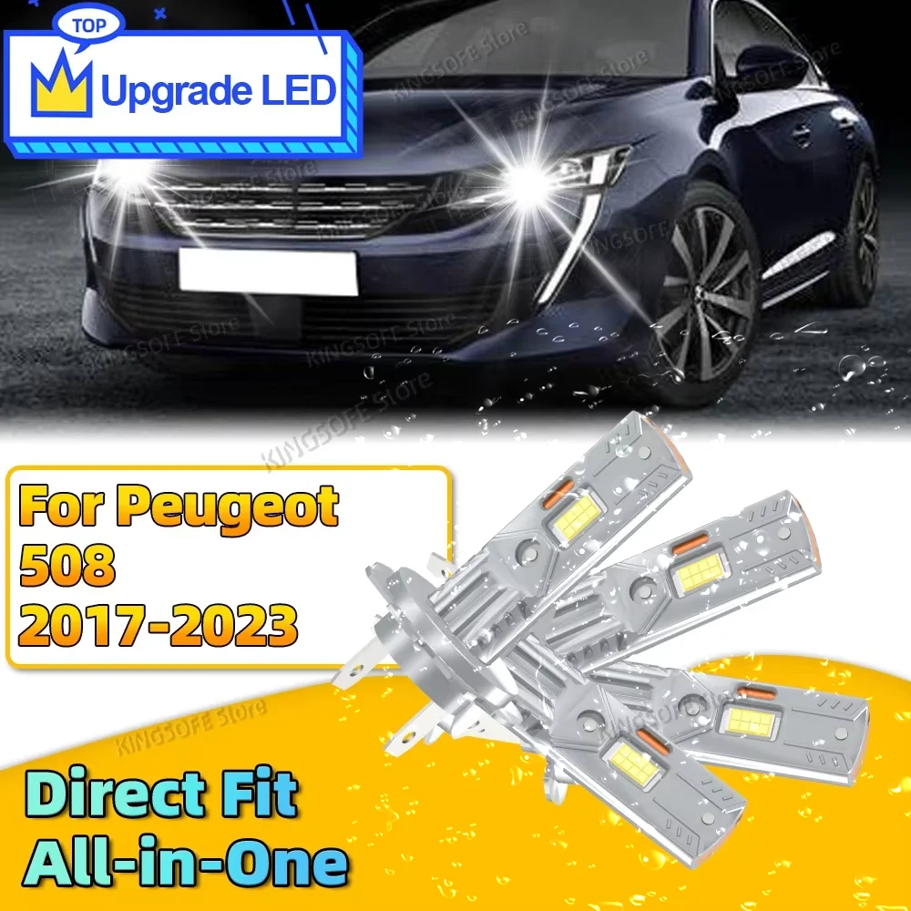 

2/4Pcs Car LED Light Fit For Peugeot 508 2017 2018 2019 2020 2021 2022 2023 Headlight Low Beam 6000K All-in-One Ultra Bright