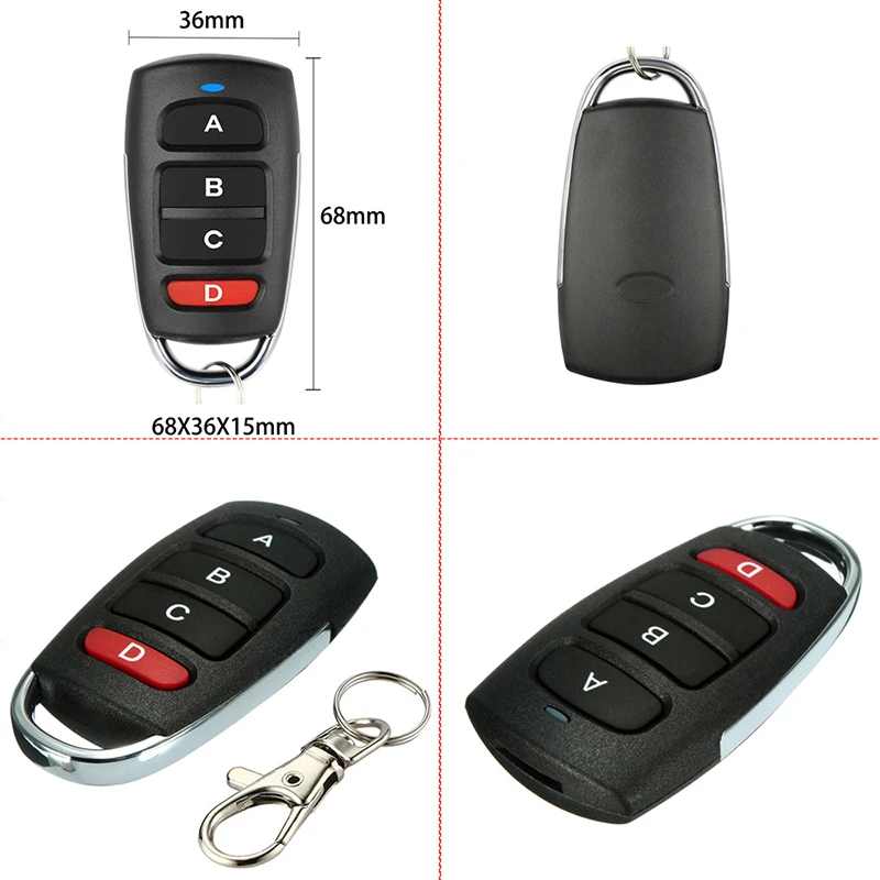 100% Clone DEA MIO TD2 TD4 GT2M GT4M PUNTO-4 433-1 433-2 433-4 Garage Remote Control 433MHz Fixed Code Garage Door Opener