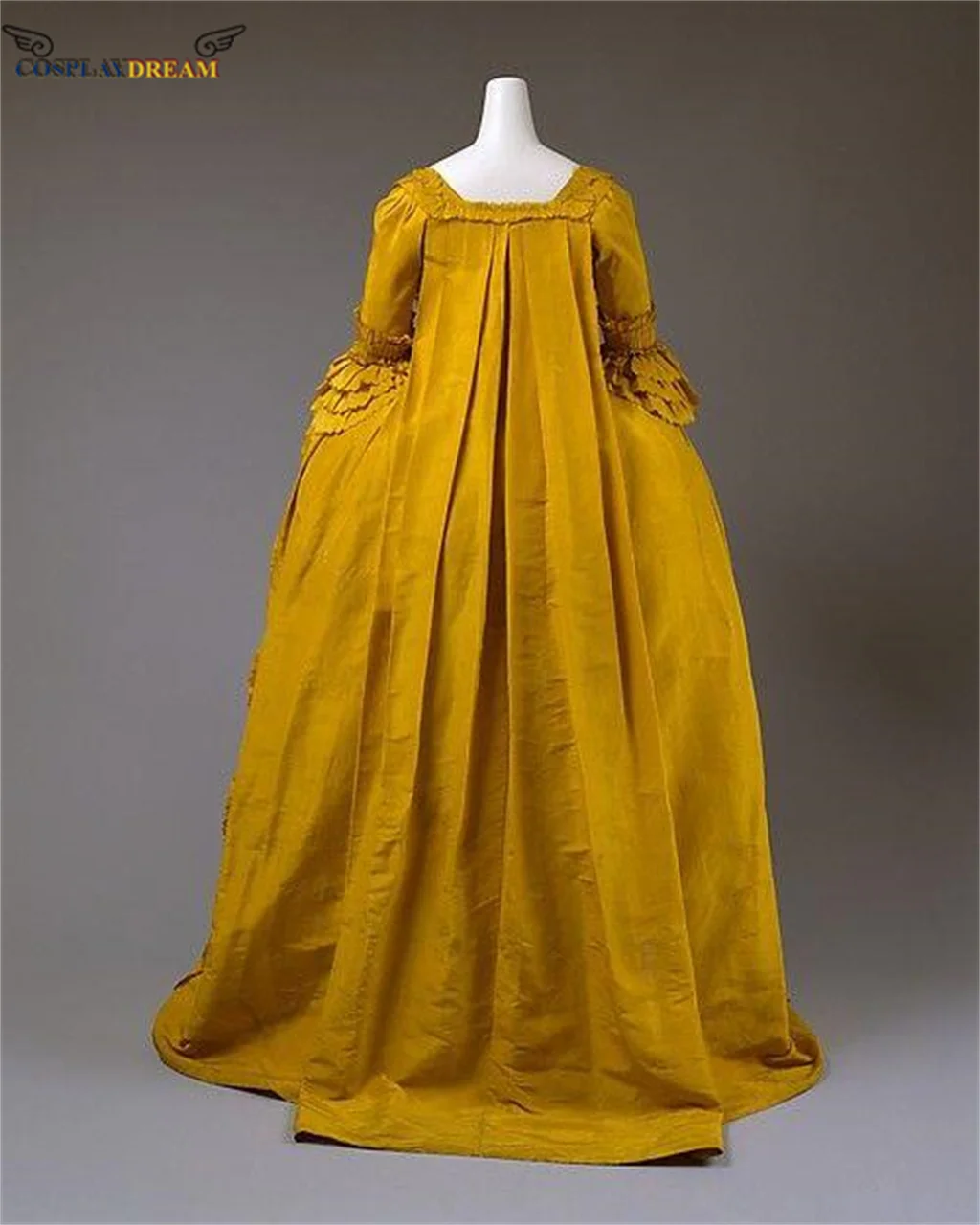 Marie Antoinette yellow Gown Dress Women's Rococo 1700s Royal Court Belle Marie Antoinette robe French Fancy Party Dress