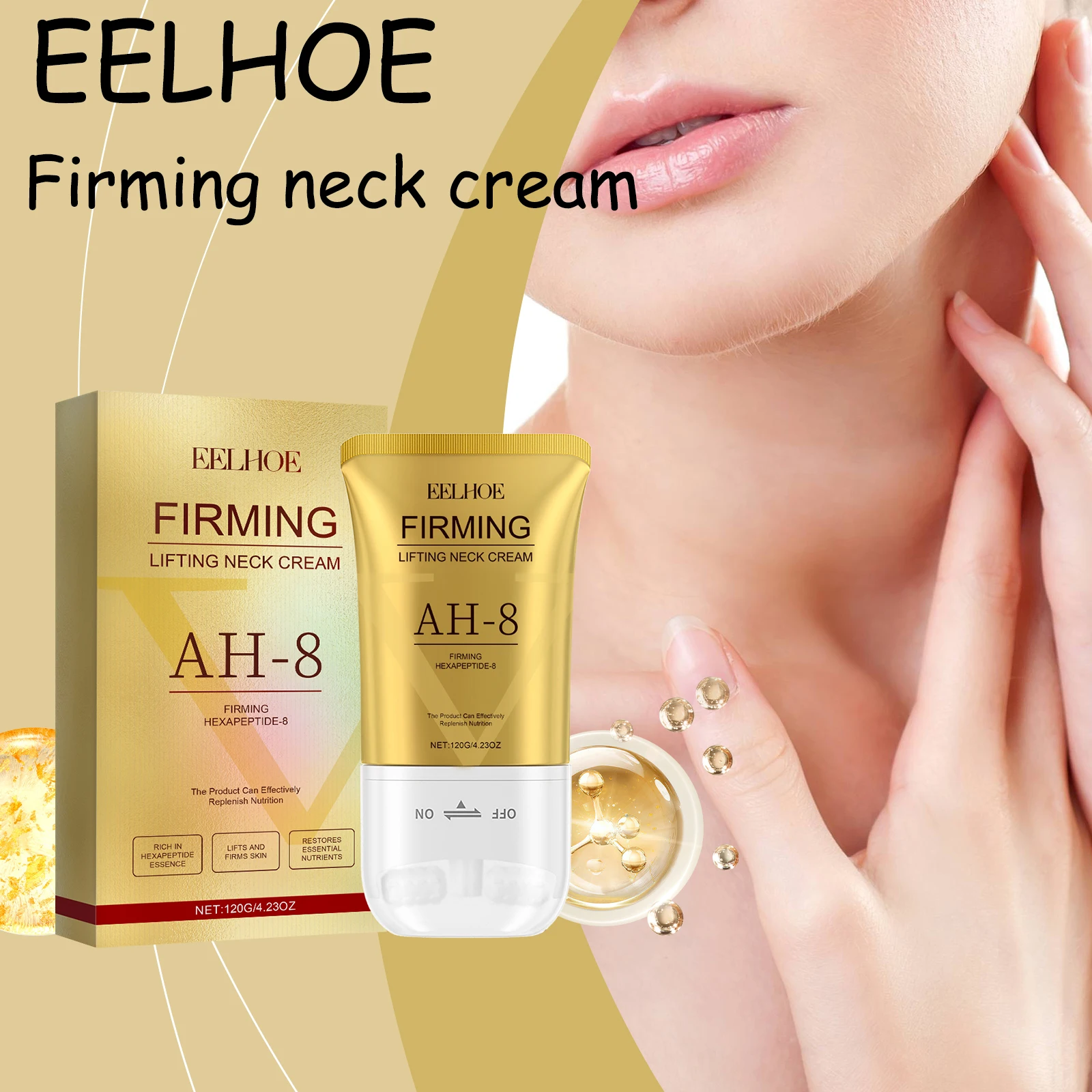 

EELHOE Lifting Neck Cream Roller Moisturizing Remove Wrinkle Firming Improve Roughness Reduce Sagging Tightening Neck Care Cream