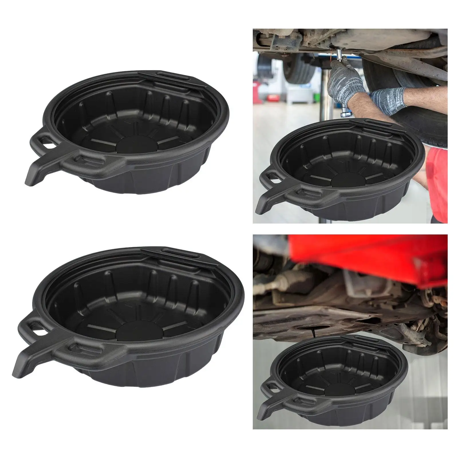 

Oil Drain Can Oil Trip Tray Storage Container Oil Pan for Workshop Boat Garage Car Motorcycle Bike Oil Fuel Coolant Drain pan