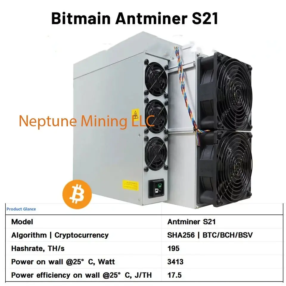 

Купите 5 и получите 3 бесплатных биткоинов Bitmain Antminer S21 Pro 195Th/s 3413 Вт Биткоин-Майнер BTC с блоком питания и гарантией