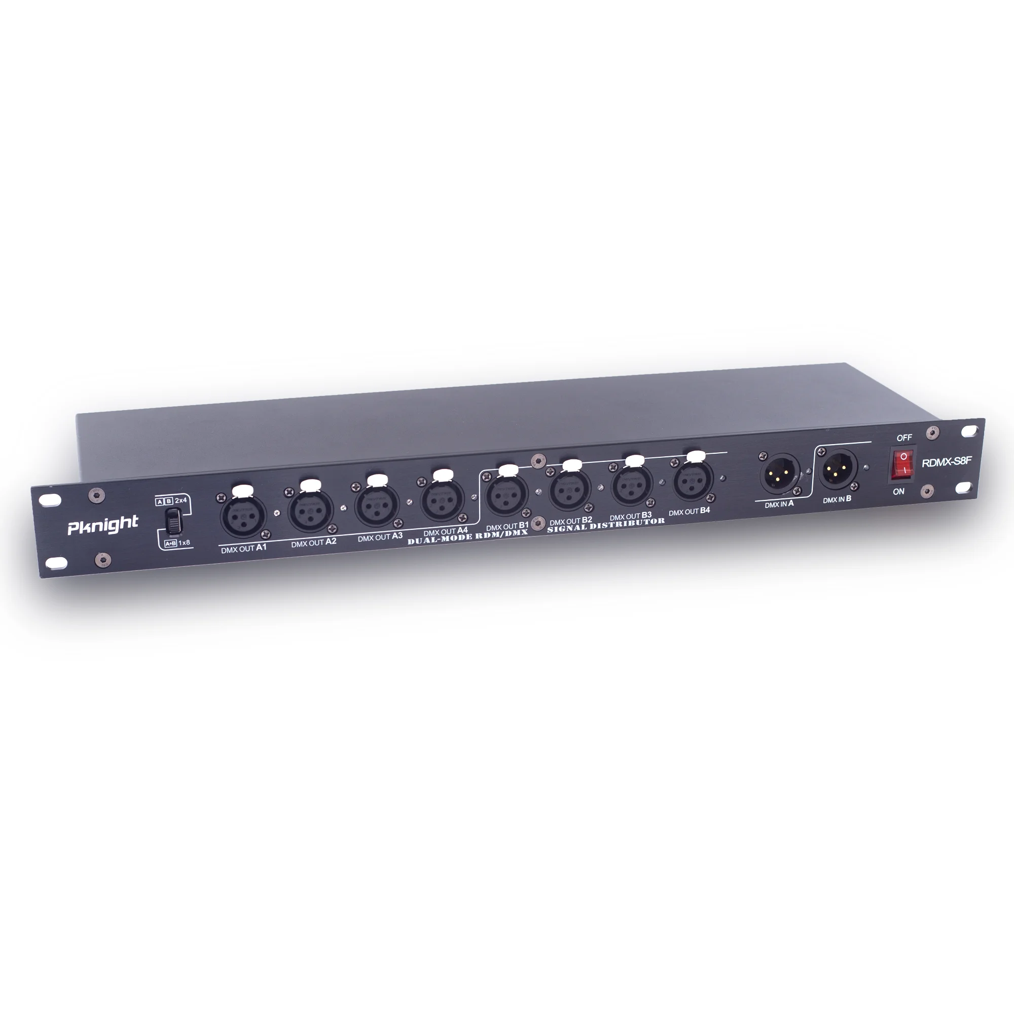 

Pknight 8-Port RDM DMX Splitter with Dual Input, PowerCON Linking,Optional Isolation and Signal Amplifier Distributor for Stage