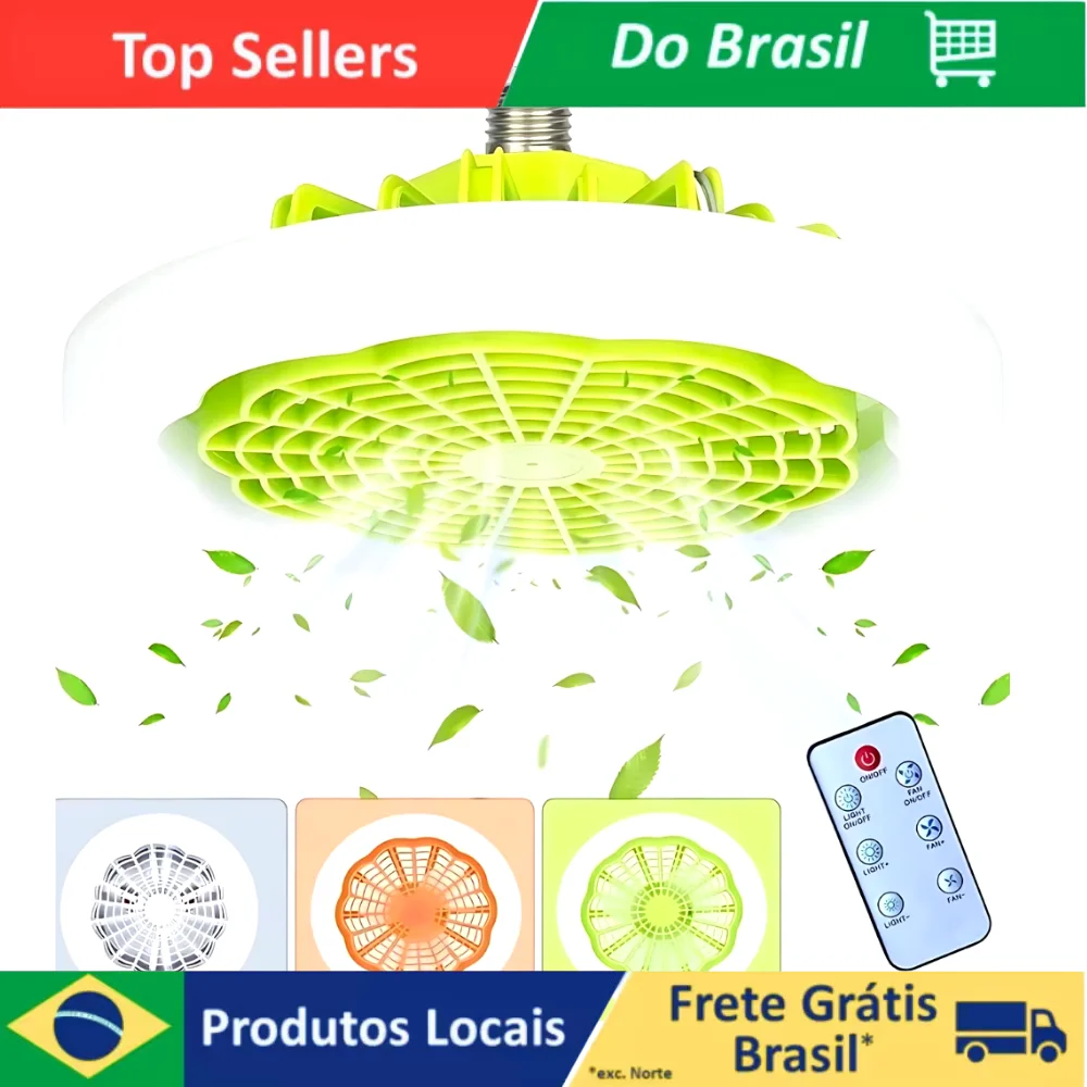 Ventilador De té con Led, control Remoto