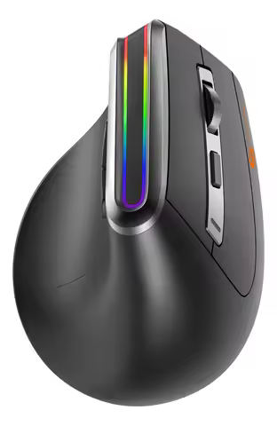 Mouse Sem Fio Bluetooth Ergonômico 2,4g Vertical 6 Botões Wireless 3200 Dpi D-m3