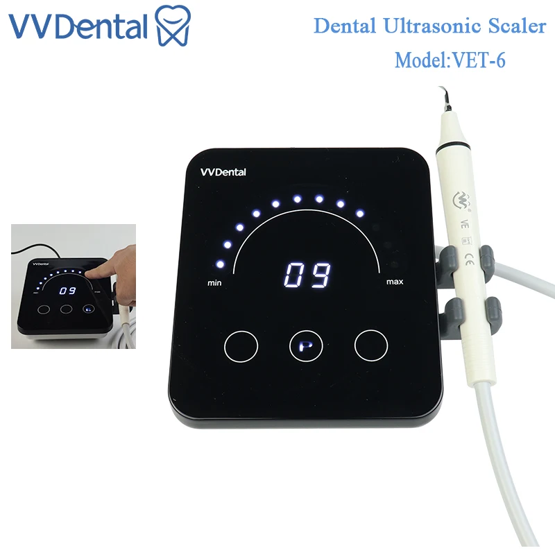 VVDental Dental Ultrasound Scaler With Digital Display 5Pcs Tips Calculus Cleaner Oral Care Electric Tooth Cleaner Dental Scaler