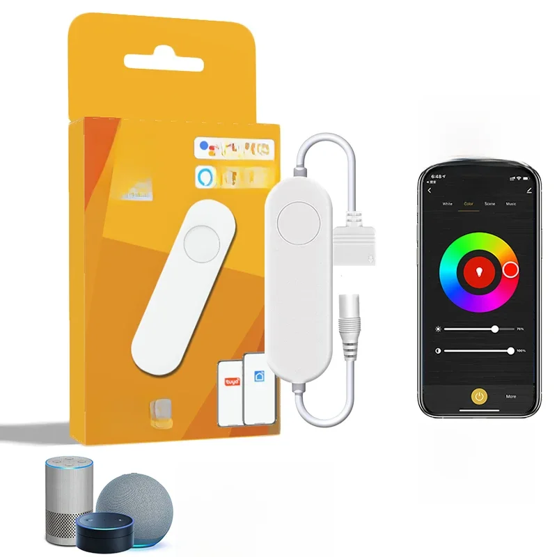 Kontroler TUYA RGB WIFI ściemniacz 12-24V kontroler Smartlife do taśmy LED RGB 4pin kontroler praca z asystentem Google Alexa — zdjęcie 2