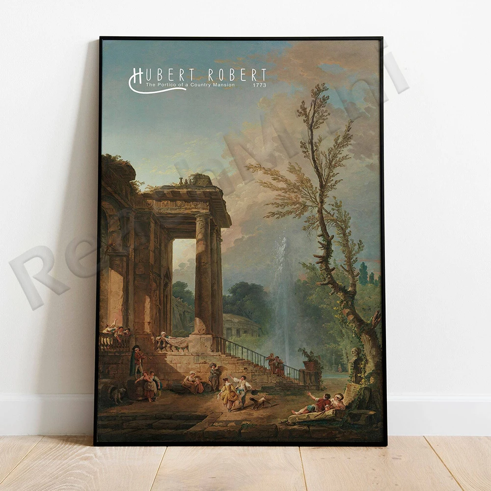 Hubert Robert Poster, Exhibition Poster, Hubert Robert Print, Art Gallery Poster, Museum Vintage Poster, Wall Decor, Home Decor