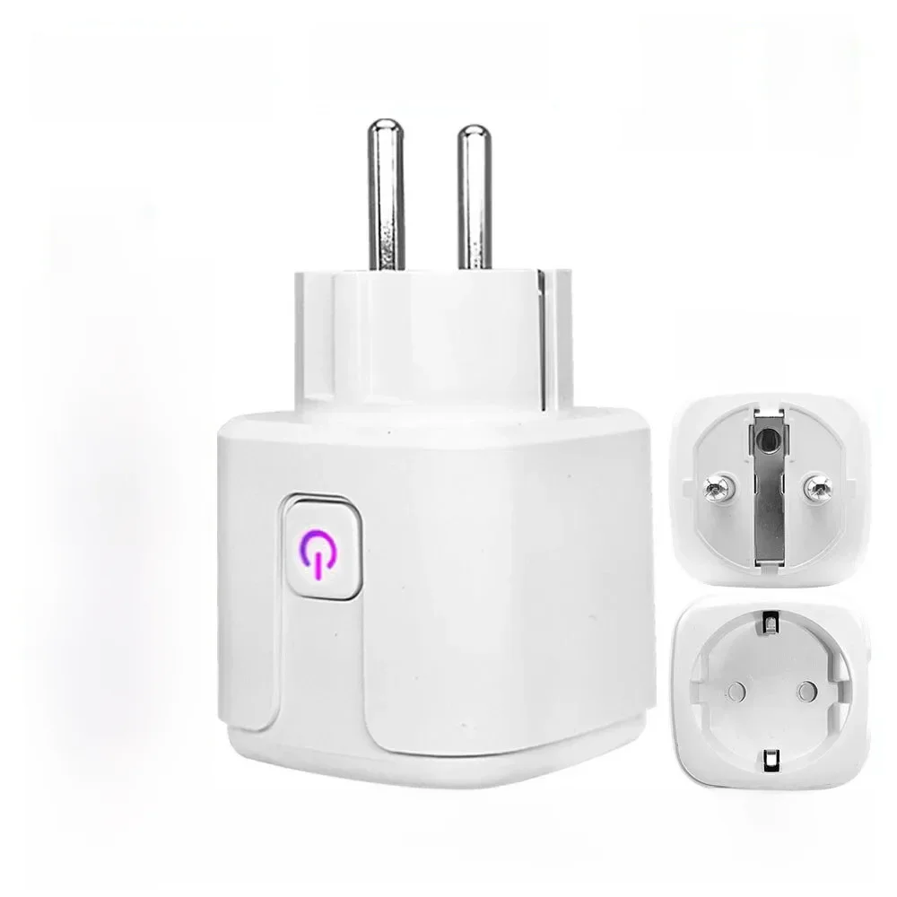 Tuya Smart Plug Zigbee EU 16A/20A Smart Socket With Power Monitor Timing Voice Control Works Whit